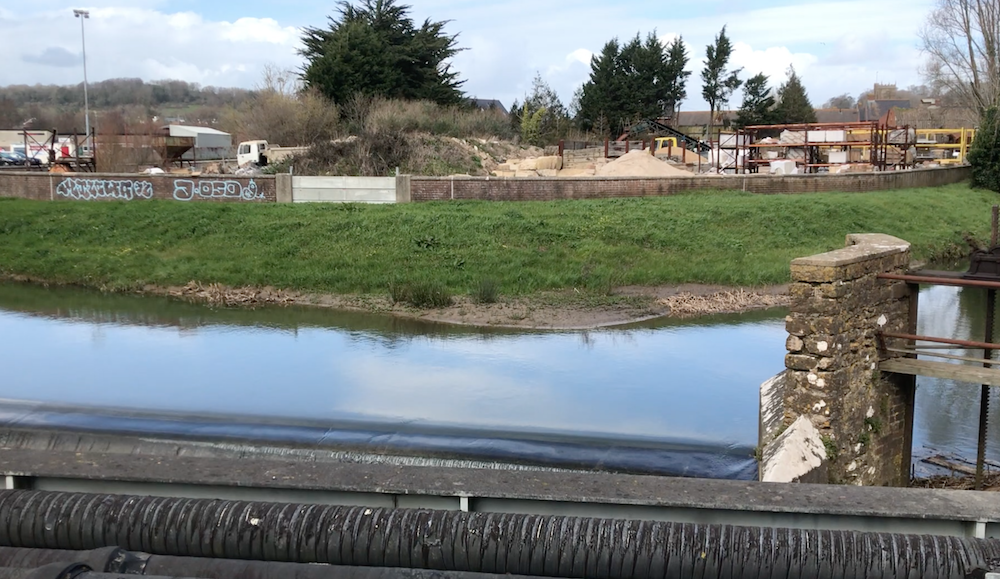 The confluence of the River Brit and the River Asker, Bridport, Dorset
