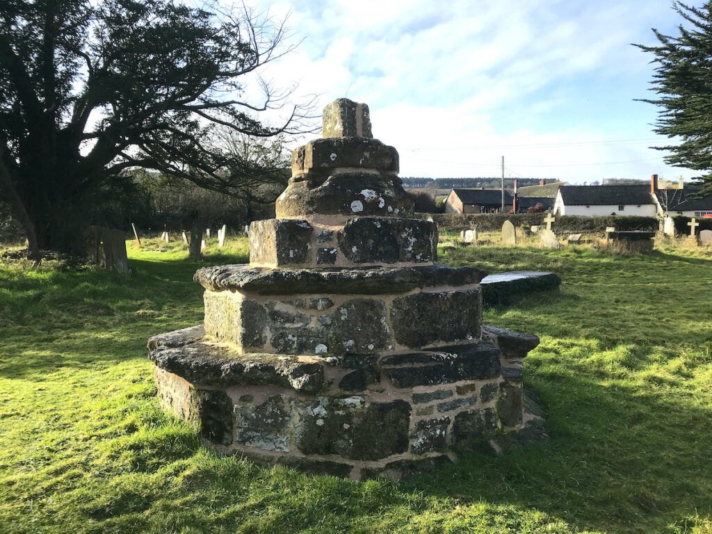 Carhampton, Somerset. Cross in the churchyard of St John the Baptist