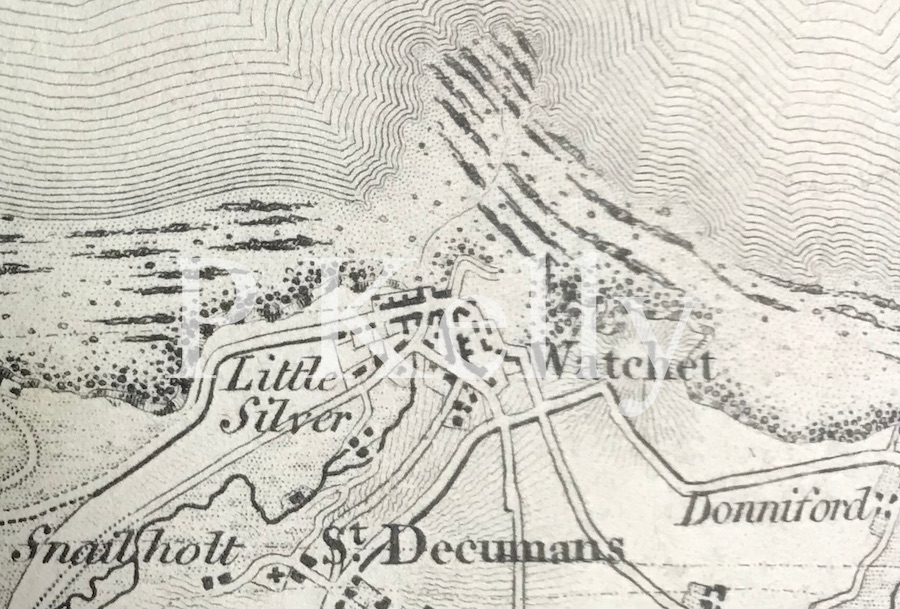 Map of Watchet, Somerset by Mudge